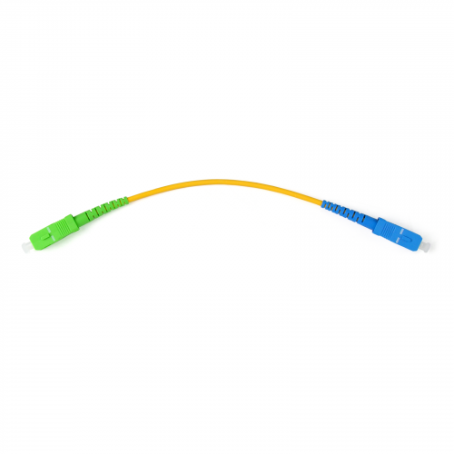 Jarretière F.O. Monomode LSFH Préconnectorisée “SC/APC”-”SC/UPC” 0,2m