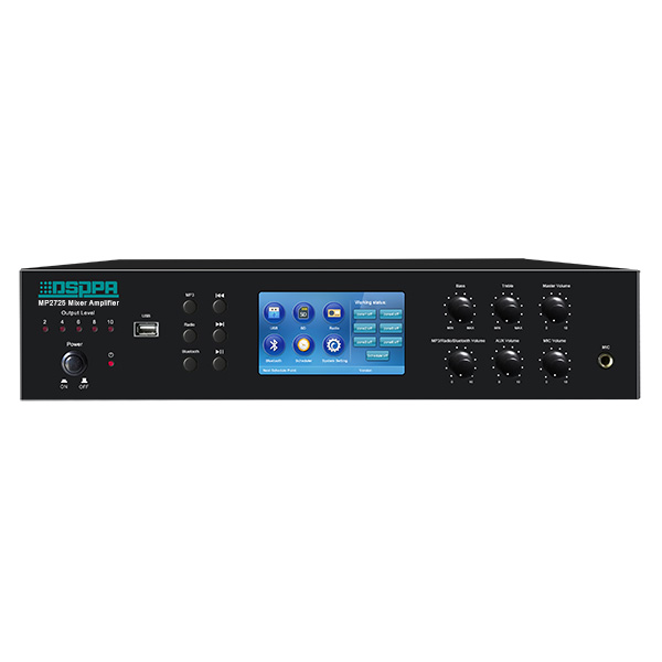 Amplificateur 250 W 6 zones avec minuterie, USB et radio