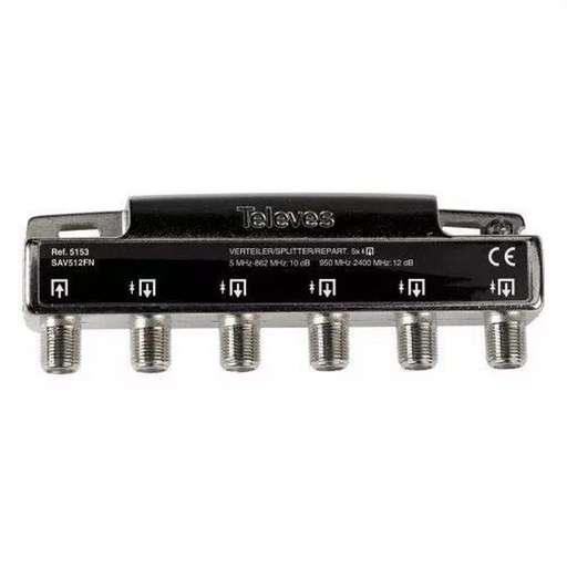 [TVS-514110] Dérivateur 5...2400MHz “F” 4D 12dB Intérieur TA + DC