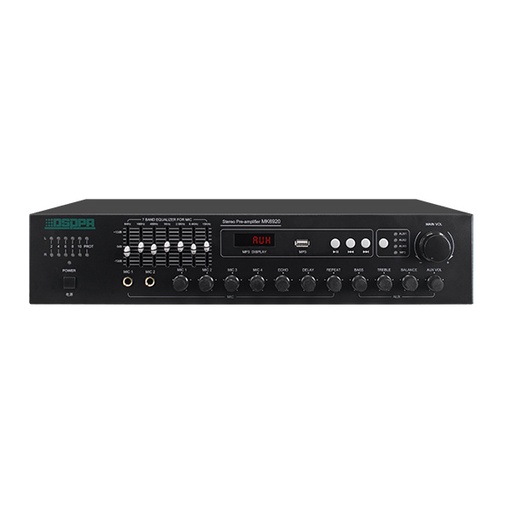 [D-MK6925] Amplificateur mélangeur stéréo avec 4 micros, USB 2x250W